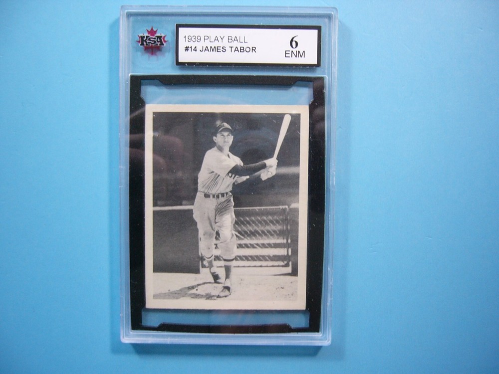 1939 Play Ball Gum Inc James Tabor Rookie RC KSA 6 EX/NM GL Baseball Card #14