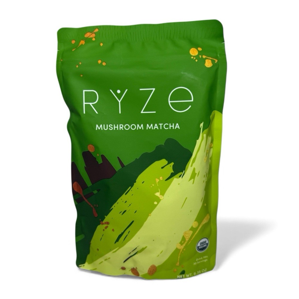 Rÿze Mushroom Matcha Coffee 6.35 Oz 30 servings Brand New 25 calories 100% Vegan