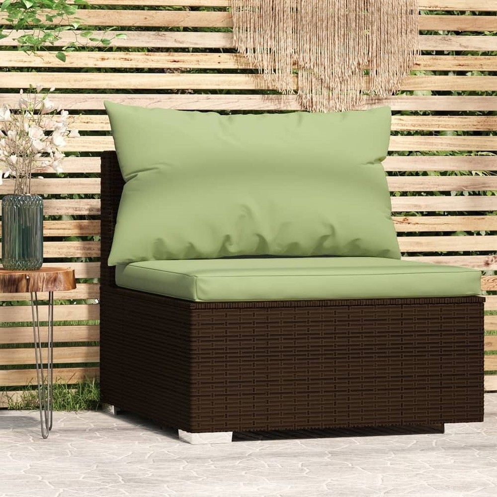 Garden Middle Sofa Brown, Green