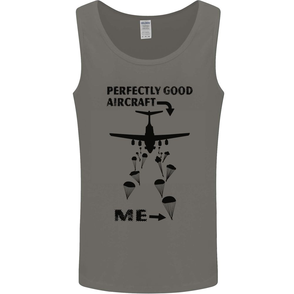 Perfectly Good Aircraft Skydiving Funny Mens Vest Tank Top