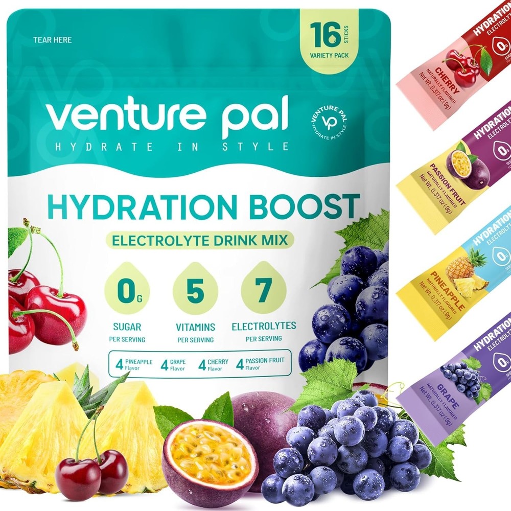 Venture Pal Sugar Free Electrolyte Powder Packets - Liquid Daily IV Drink Mix
