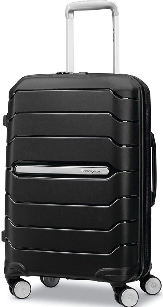 Samsonite Freeform Hard Expandable 21” Carry On Luggage Black Suitcase Open Box
