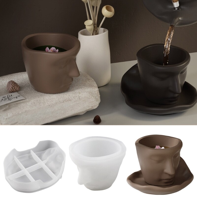 Durable Silicone Abstract Art Face Mold for DIY Jewelry Casting