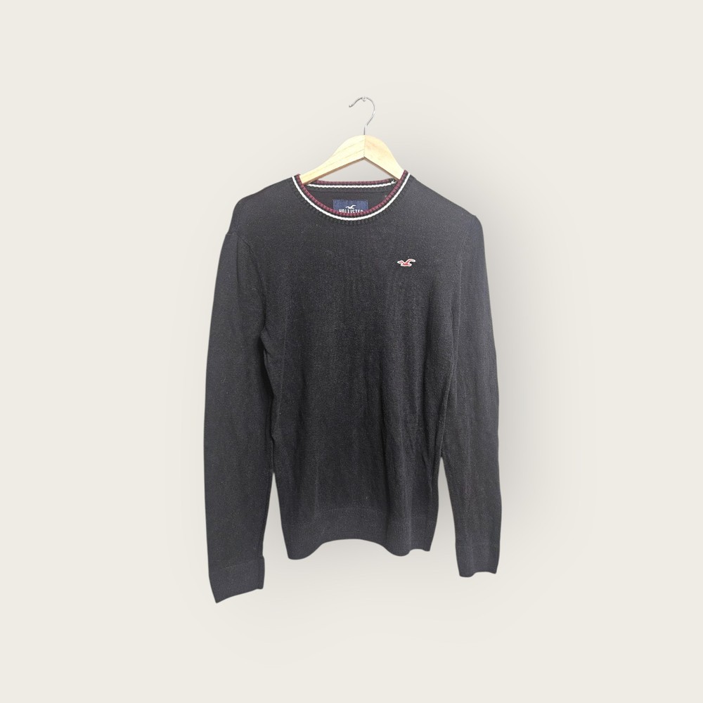 Hollister Mens Sweater Size Small Cotton Blend Black
