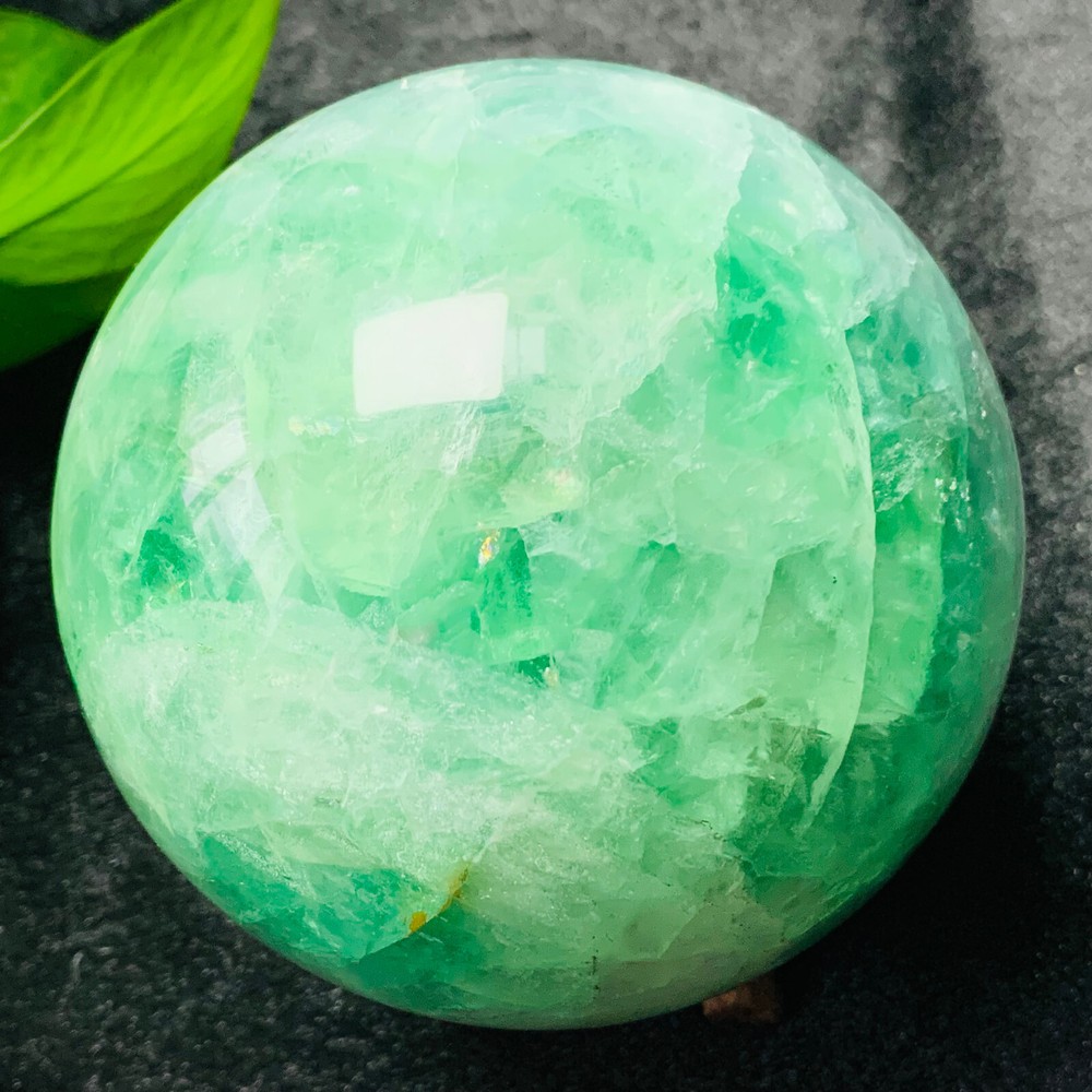 3.71LB Natural Fluorite Quartz Crystal Sphere for Healing and Energy