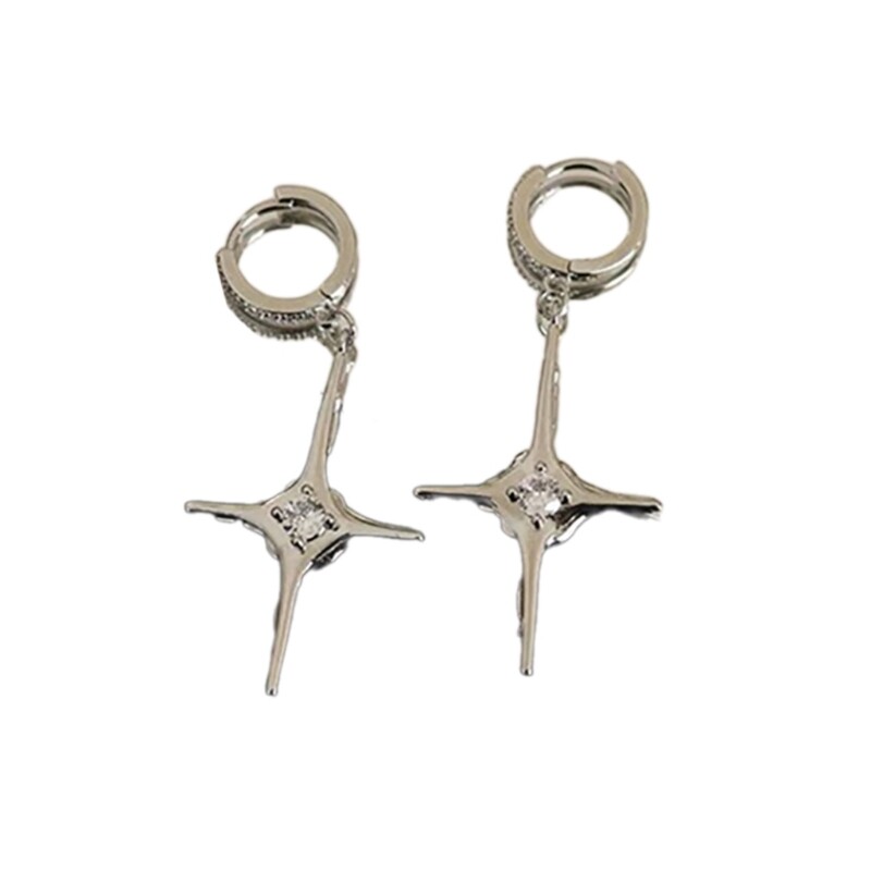 Elegant Cross Star Dangle Earrings Fashion Jewelry Charm