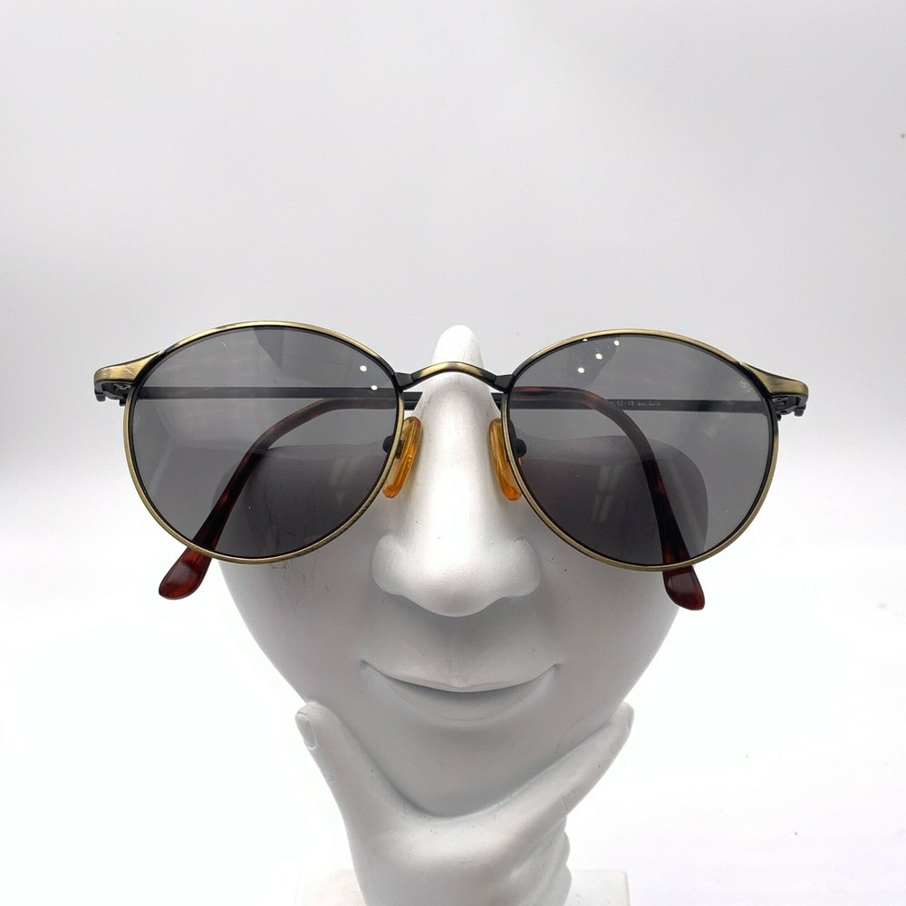 Vintage MM Sun Antique Gold Metal Oval Sunglass Frames Only