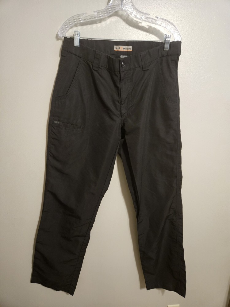 5.11 Tactical Pants Mens Black Straight 100% Polyester Workwear 34X34