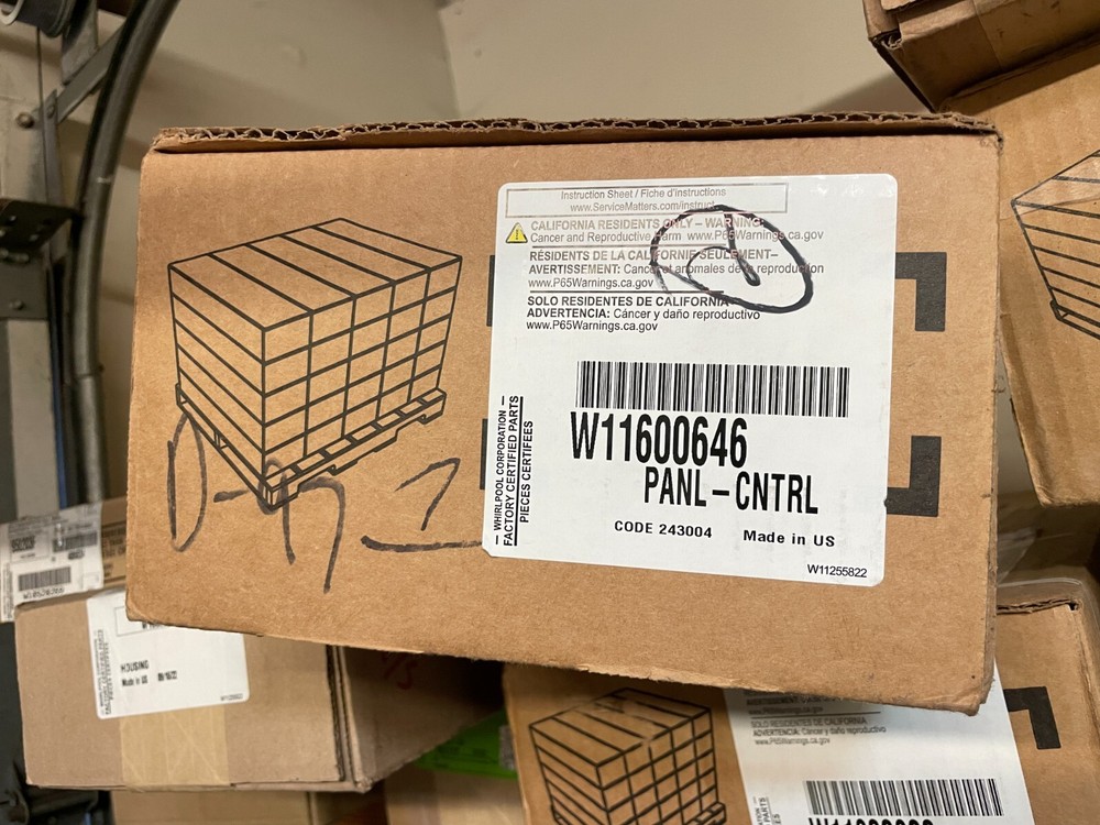 New OEM Whirlpool Double oven Control Panel W11600646 W11304101 W11598207 G1