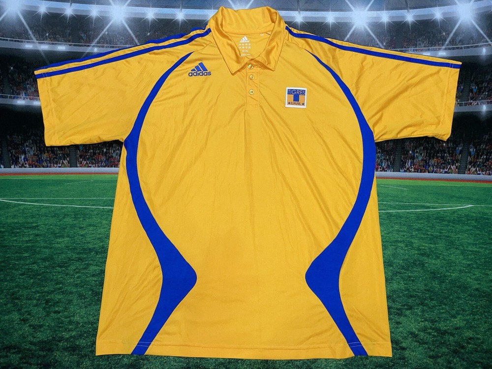 Tigres UANL Polo Shirt Adidas Preowned Sz XL Preowned Yellow