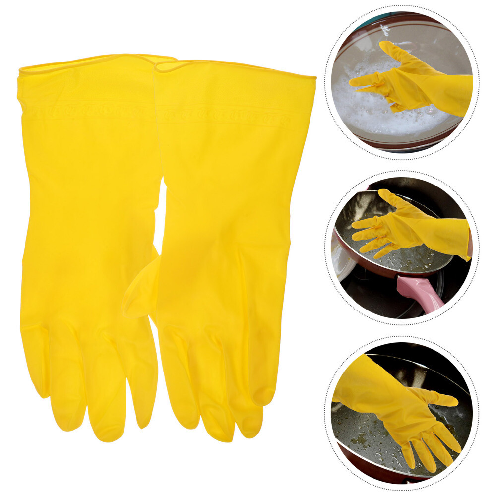 Thickened Cleaning Gloves 2 Pairs for Car Dishwashing Kitchen