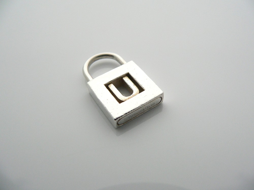 Tiffany & Co Alphabet U Pendant Personalized Padlock Charm 4 Necklace Bracelet