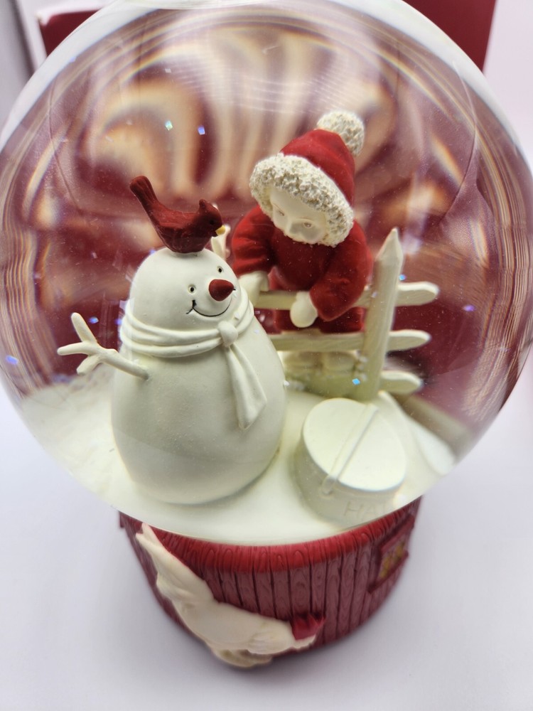 2000 Red Box Snowbabies Babies on the Farm Play with Me Waterglobe - Rare Collectible