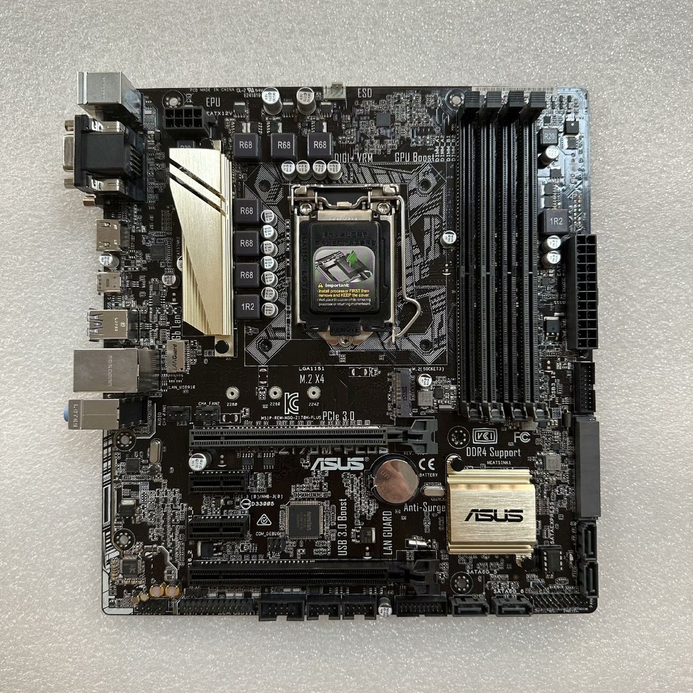 FOR ASUS Z170M-PLUS DDR4*4 64GB LGA 1151 HDMI VGA DVI Micro ATX Motherboard Test