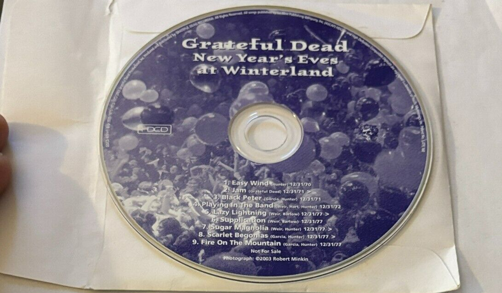 Grateful Dead Winterland NYE Rare CD Bonus Disc 1970-1977 Live Concerts-image