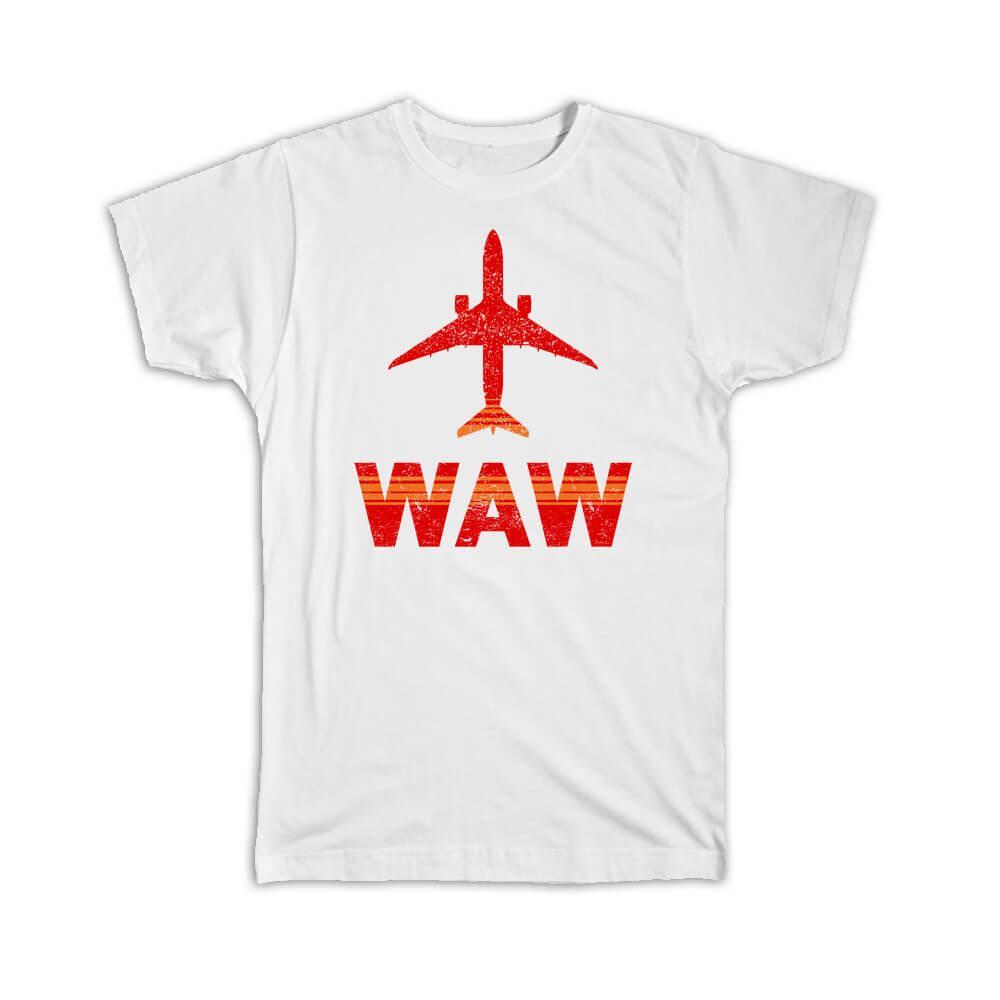 Poland Warsaw Chopin Airport WAW Travel Airline Pilot Gift T-Shirt