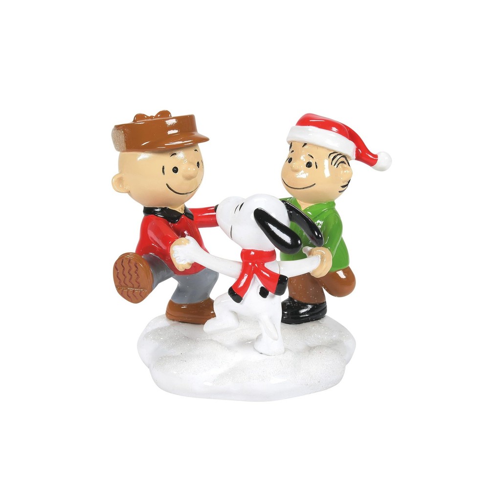 Accessories Charlie Linus and Snoopy a Trio of Besties Figurine 2.5Inch Multicol