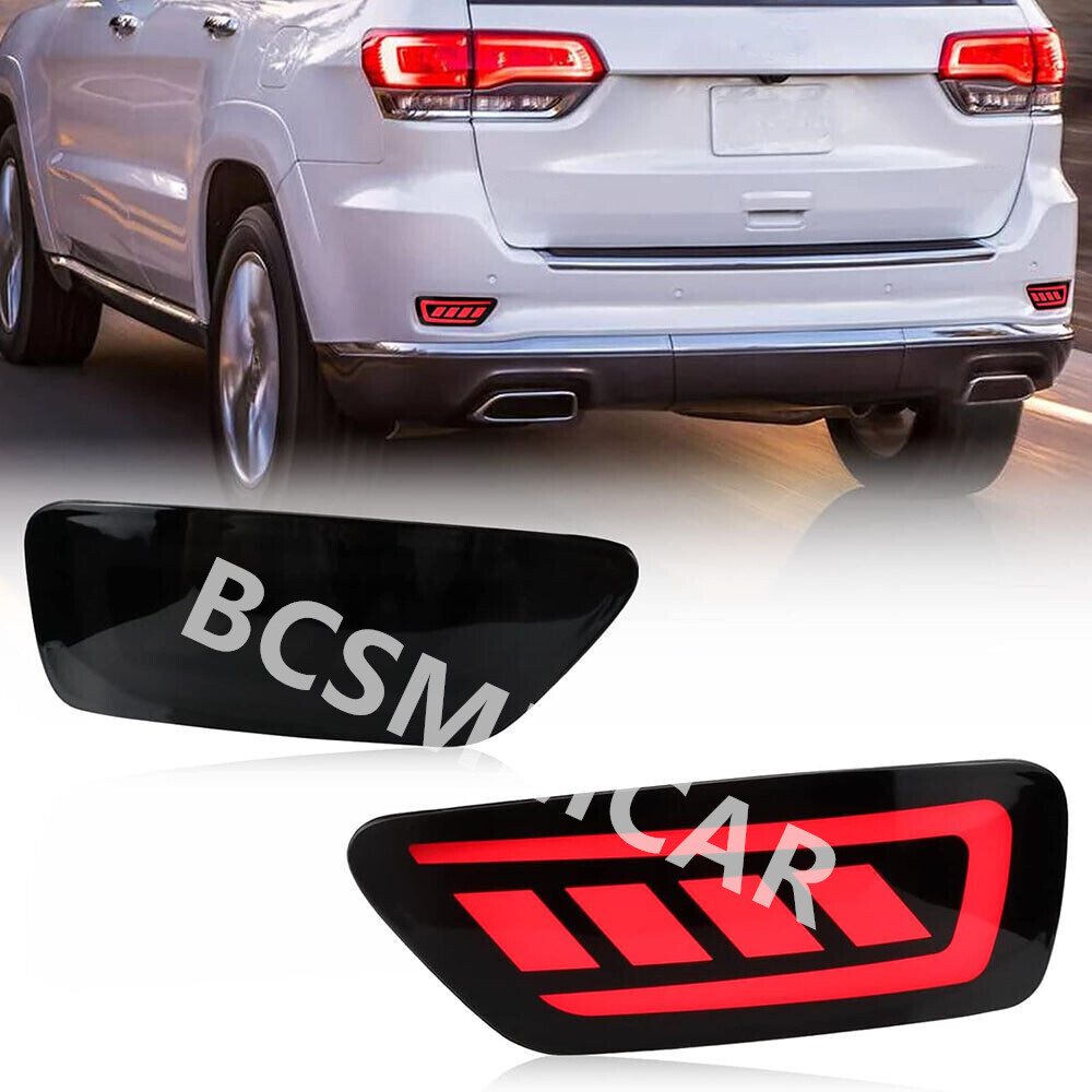 Fit For Jeep Grand Cherokee 2011-2021 LED Rear Bumper Fog Light Turn Signal Lamp