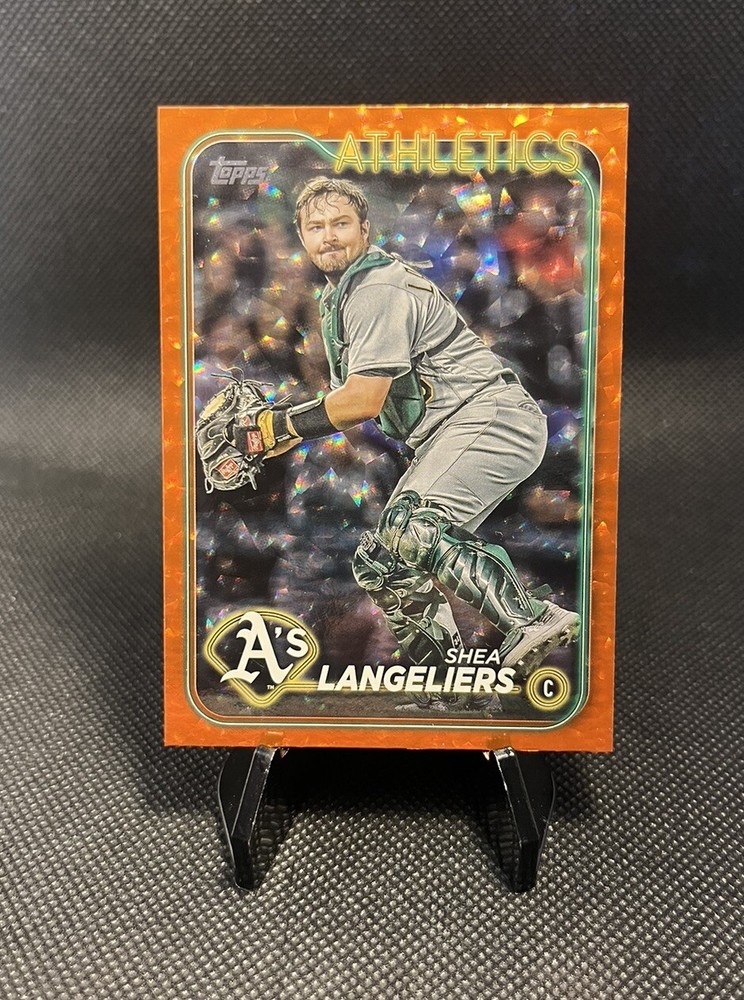 Shea Langeliers 2024 Topps Series 1 Orange Foil 188/299 Card 278 Oakland A's