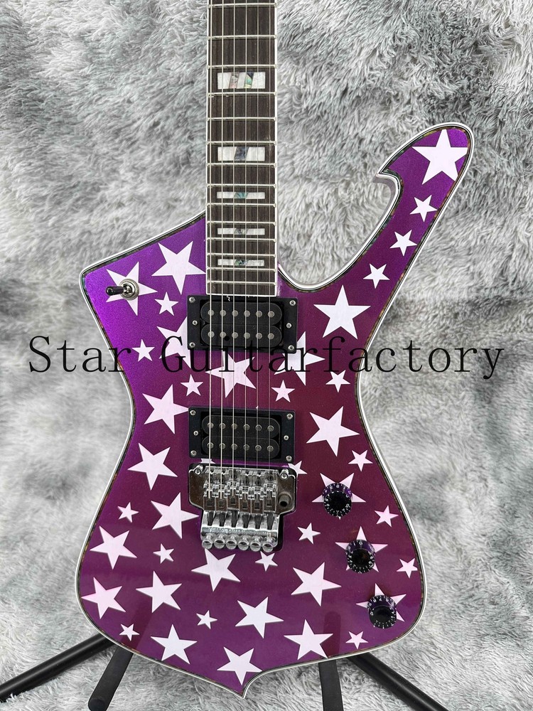 Iceman Metallic Purple Electric Guitar Fr Bridge Chrome Hardware HH Open Pickup