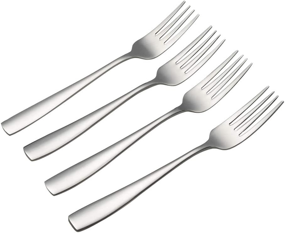 12-Piece Elegant Stainless Steel Silverware Dinner Forks Set