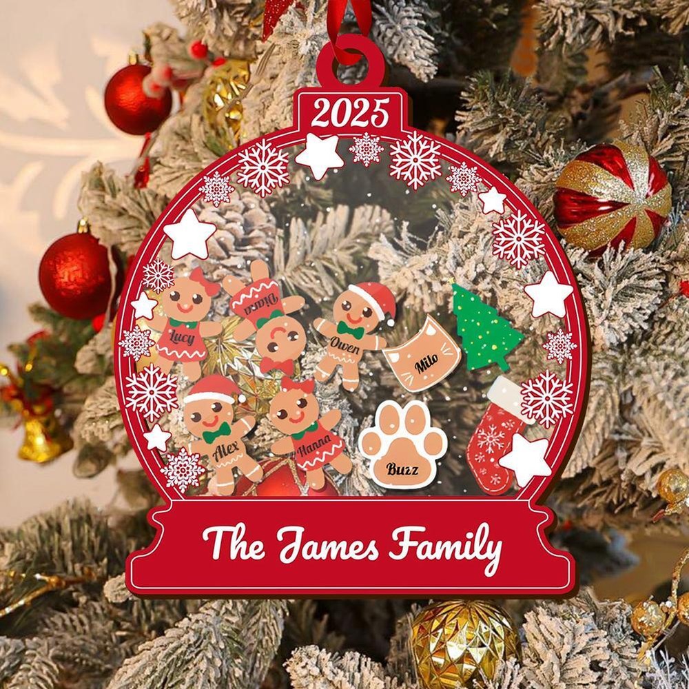 2025 Custom Family Christmas Gingerbread/Snowman Christmas Tree Hanging Decor M4