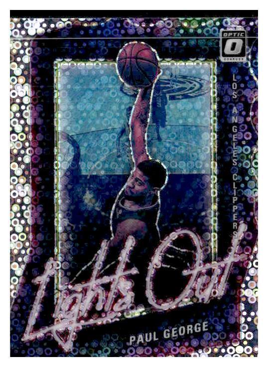 2020-21 Donruss Optic #15 Paul George Lights Out Fast Break