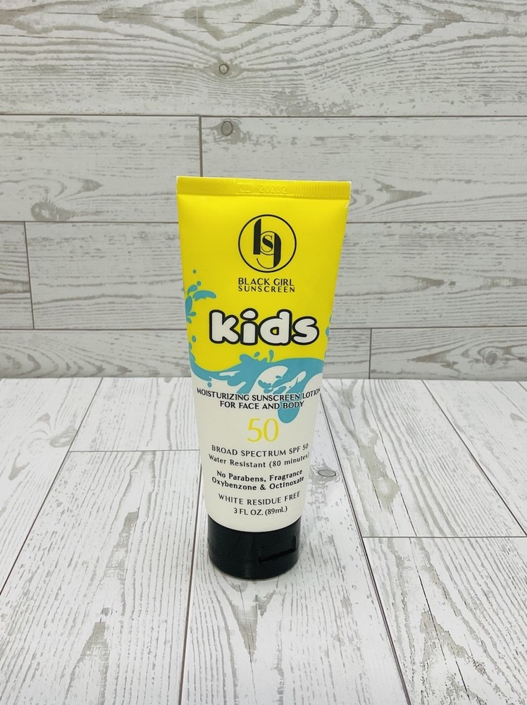 Black Girl Sunscreen Kids Face Body Lotion SPF 50 3 oz Water Resistant EXP6/2025