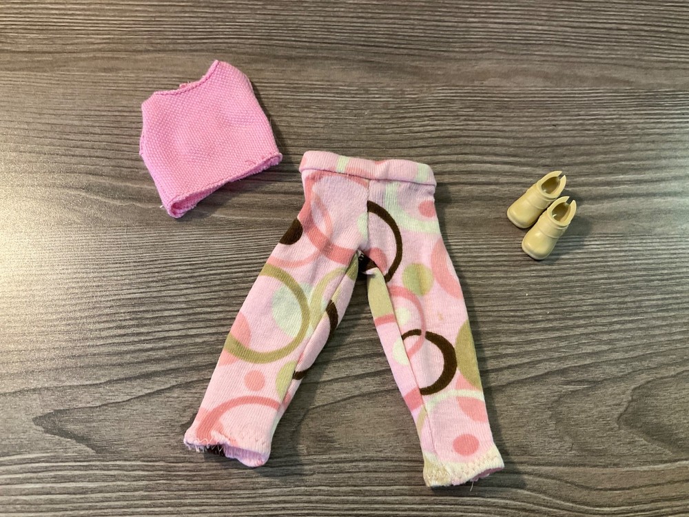 Mattel Barbie Doll Clothes Top Shirt Capris Pants Shoes Outfit Set Lot