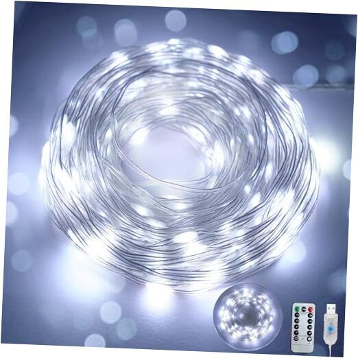 Fairy Lights 40 FT 100 LED USB Twinkle String Lights Plug in Lights WHITE TM