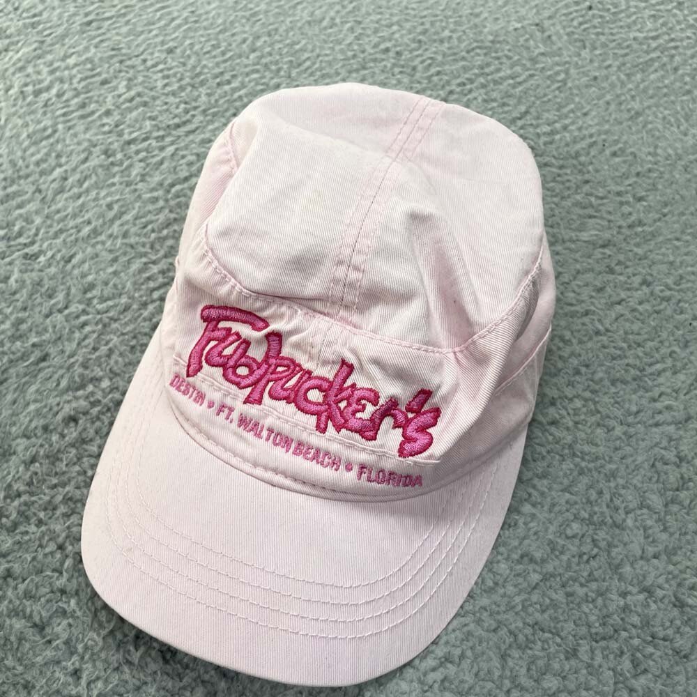 Fudpuckers Travel Destin Florida travel destination cadet hat pink womens adjust