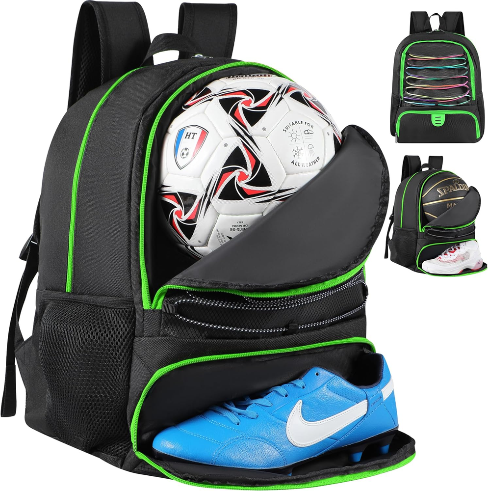 30L Basketball Backpack for Men and Women with Ball and Shoe Compartments