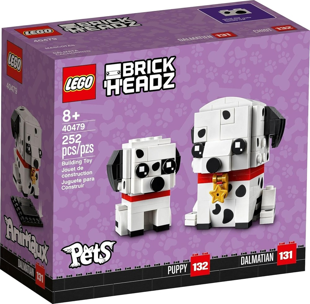 LEGO BrickHeadz 40479 Dalmatian Dog & Puppy Building Set 252 Pieces for Ages 8+ New
