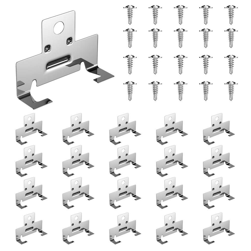 ROOWINTOO Recessed Light Clips for 20 Pack (10 Pairs), Stainless Steel
