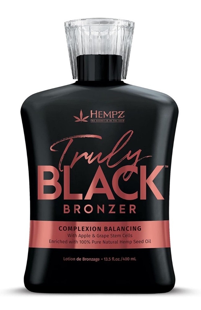 Hempz Truly Black Tanning Lotion 13.5 oz  Indoor Bronzer Complexion Balancing