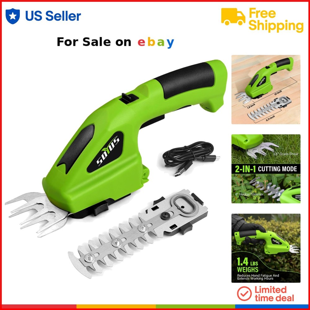 Cordless Hedge Trimmer 6 Inch Blade Electric Garden Yard Handheld Tool