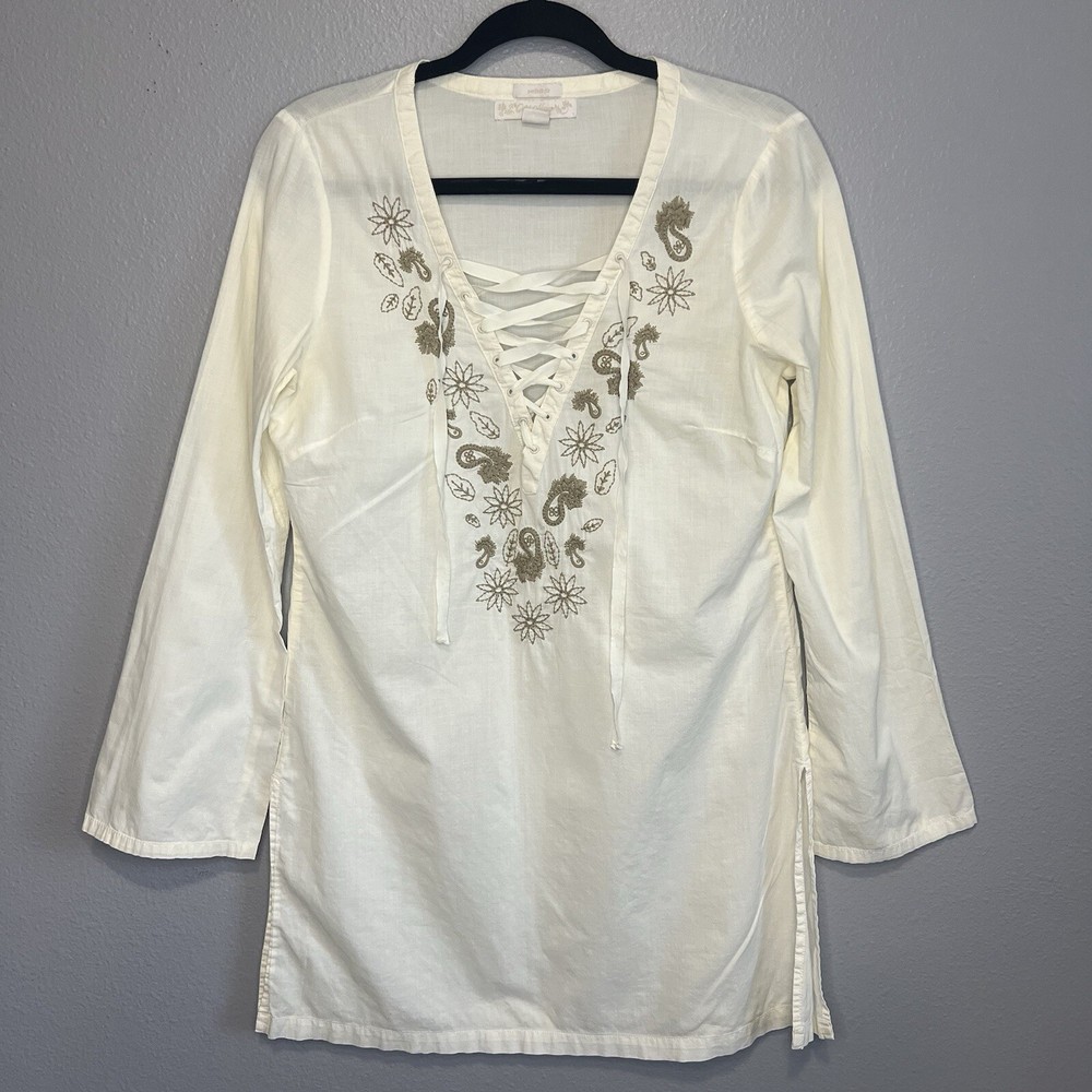 Old Navy Womens Small Boho Coquette Fairy Tunic Top Perfect Fit