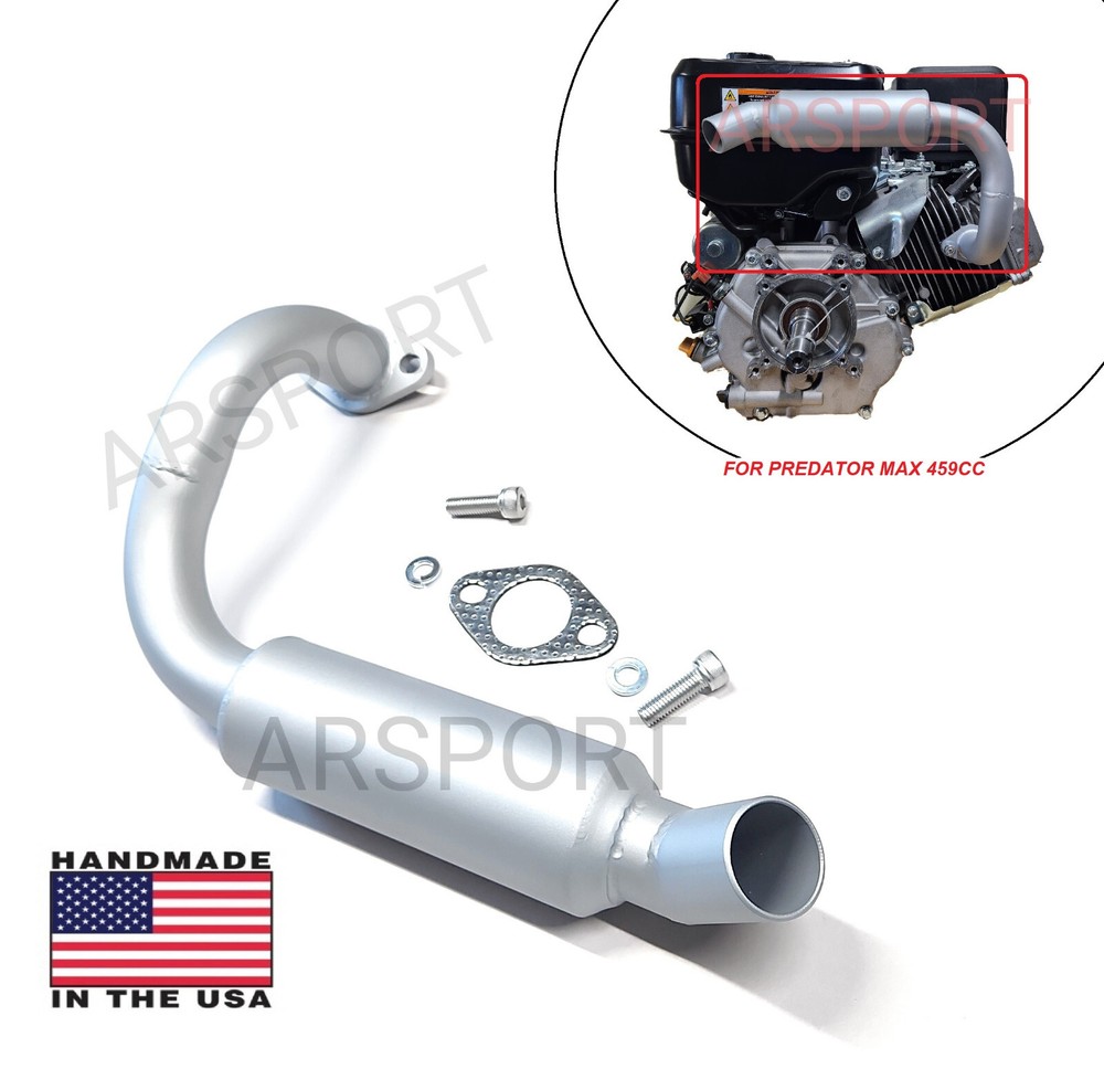 Exhaust Muffler pipe Compatible with Predator Max 459 Surface Drive Motor.
