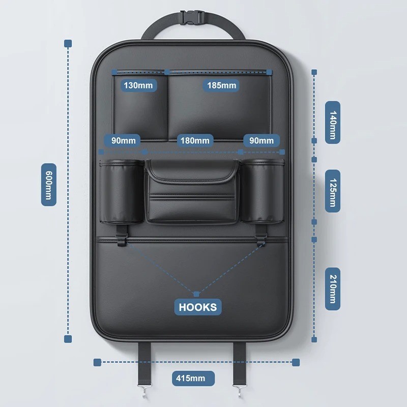 Car Seat Back Storage Bag Multifunctional Storage Anti-Kick Mats Large Capacity