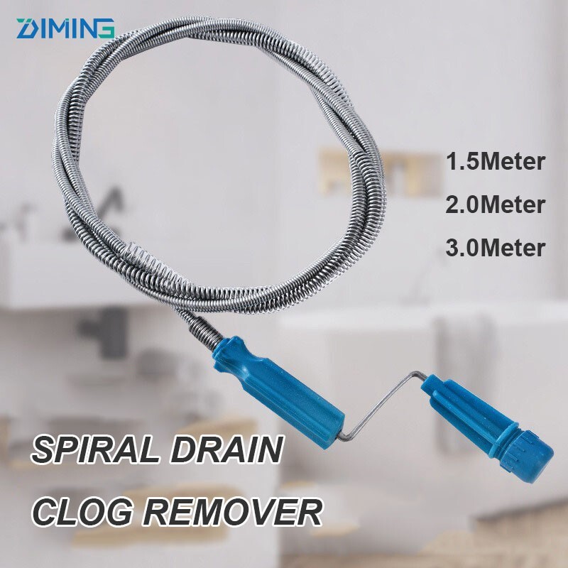 Spring Handle Drain Cleaner Tool for Clog Removal