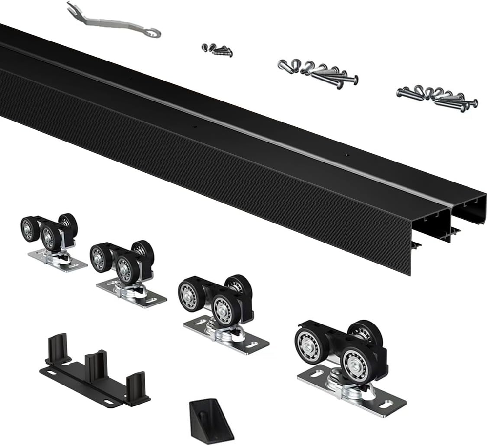 Heavy Duty Bypass Sliding Closet Door Track Hardware 72