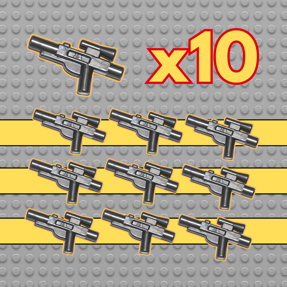 LEGO Star Wars Blasters x10 Pearl Dark Gray + Bonus Droid & Blaster / Gun