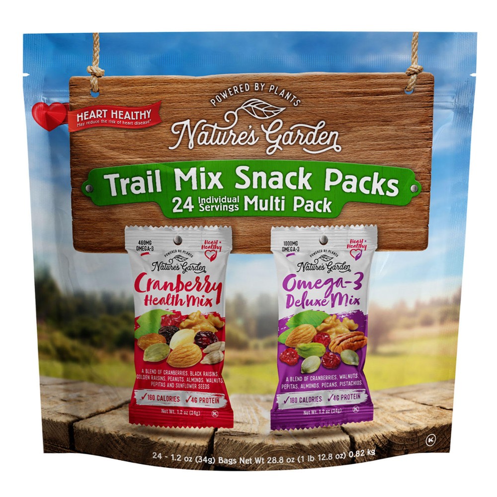 Nature's Garden Trail Mix Snack Packs (1.2oz., 24pk) FREE SHIPPING