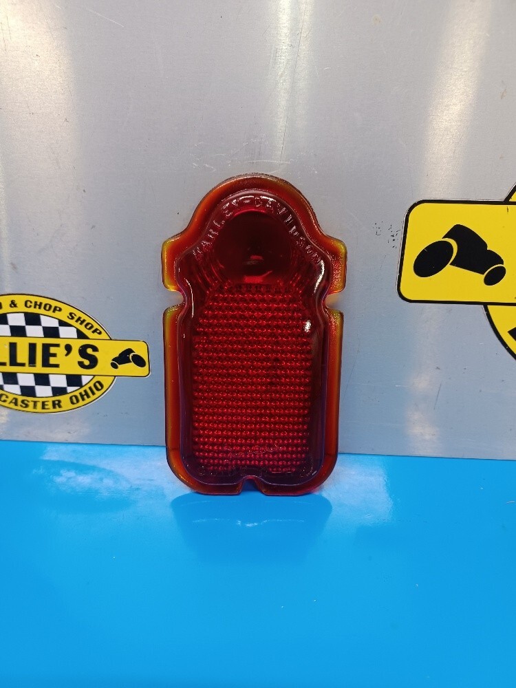 HARLEY DAVIDSON TOMBSTONE GLASS TAIL LIGHT LENS KNUCKLEHEAD GUIDE X SHOVELHEAD
