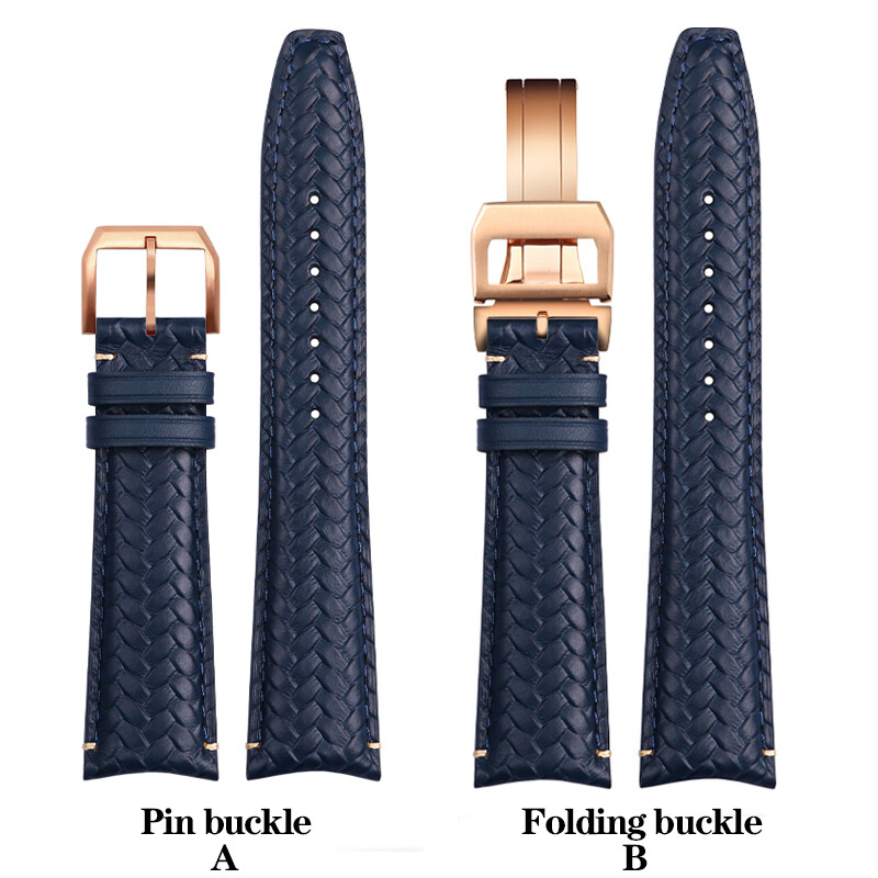 22mm Cowhide Leather Watch Band Strap For IWC IW344205 Portugieser Perpetual