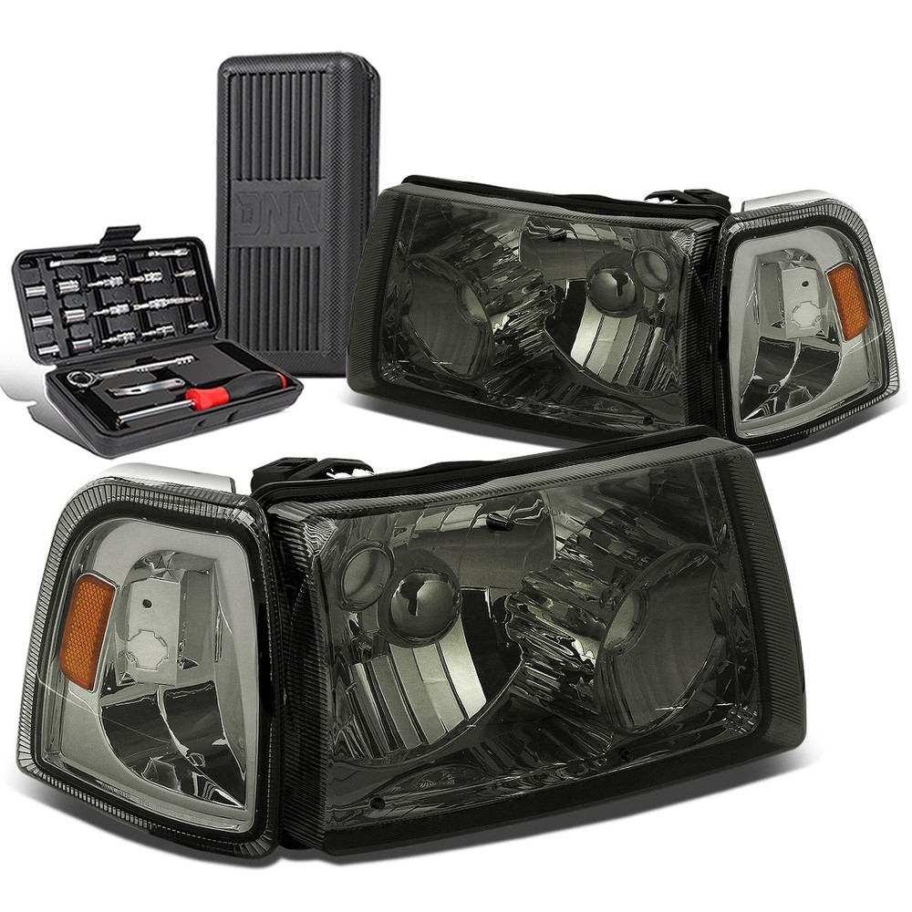 2001-2011 Ford Ranger Smoked Amber Side Headlights with Tool Box