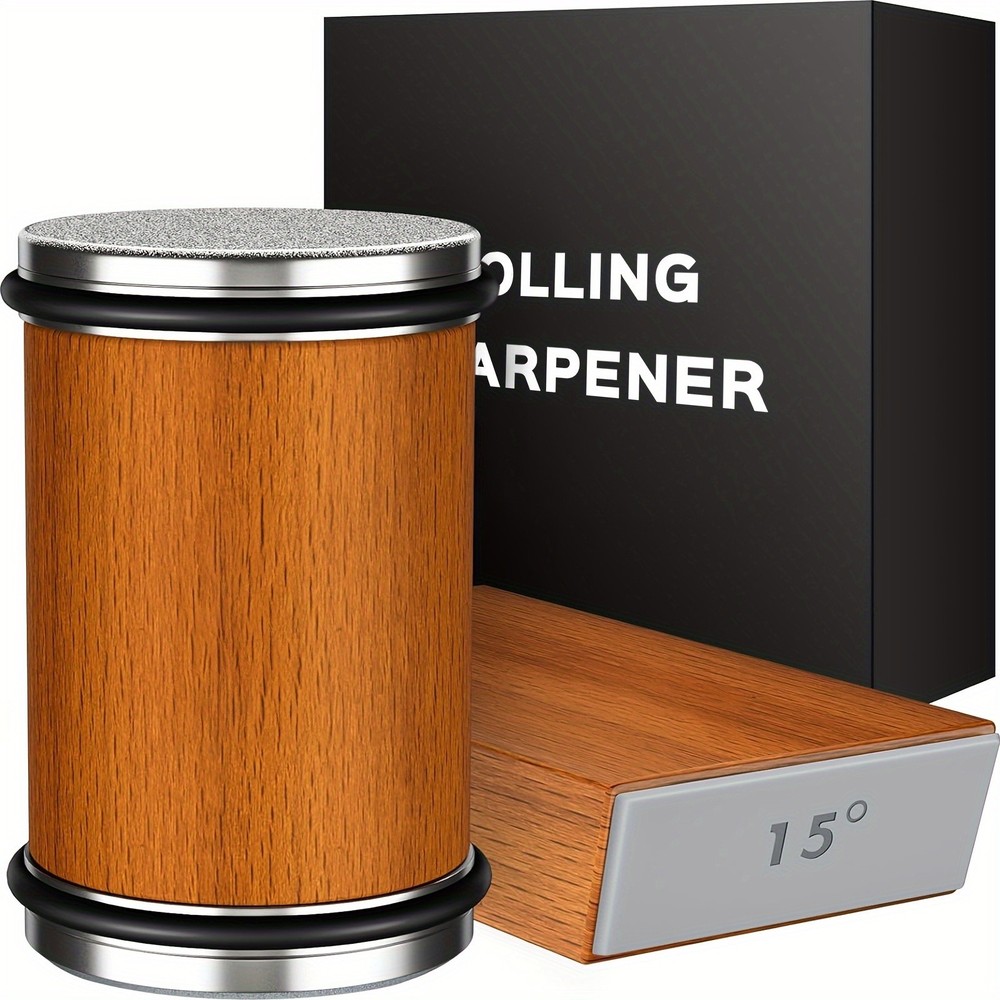 Knife Sharpener Roller with Diamond Coated Discs, 12°-22° Multi-Angle Available