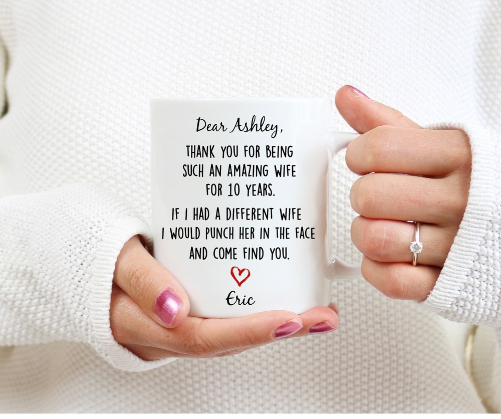 Personalized Anniversary Gift Wife Punch In The Face Wife Mug Wife Cup