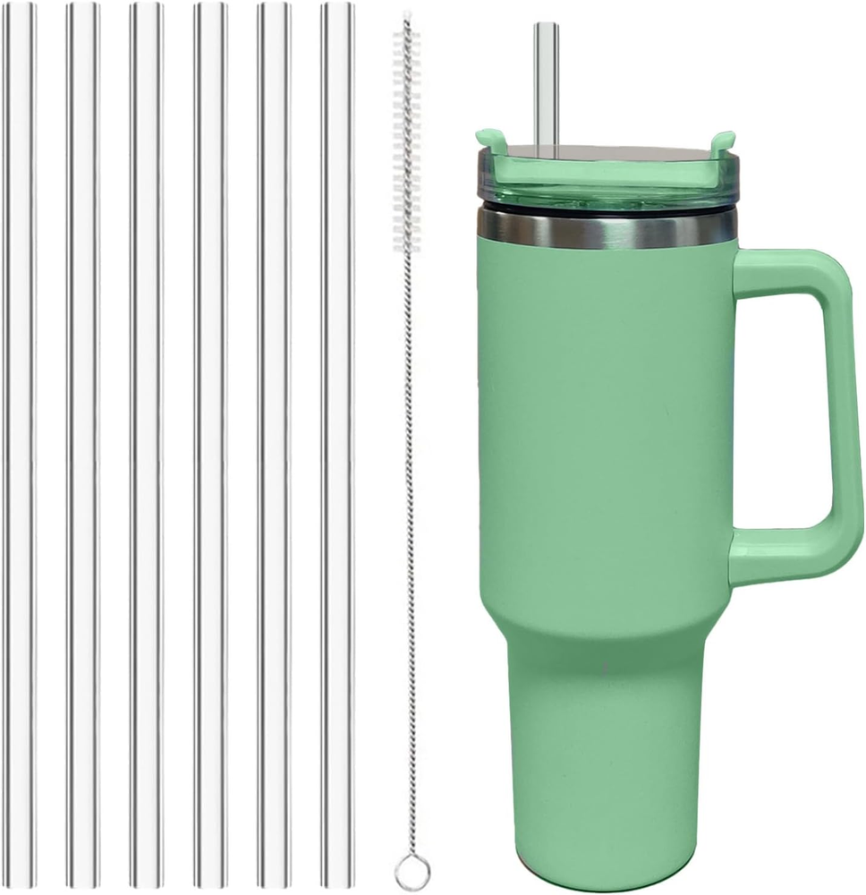 6 Pack Replacement Straw for Stanley Adventure Quencher 40 Oz 30 Oz Cup Tumbler,