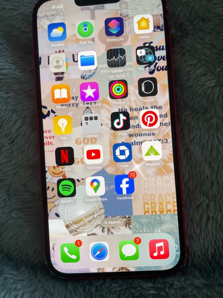 Apple iPhone 14 Plus - 128 GB - Red (Unlocked) has TikTok installed